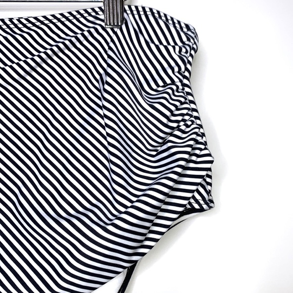 NWT CUPSHE Stripe Swimsuit Bikini Bottom Ruched Plus Size 3X - Picture 4 of 6
